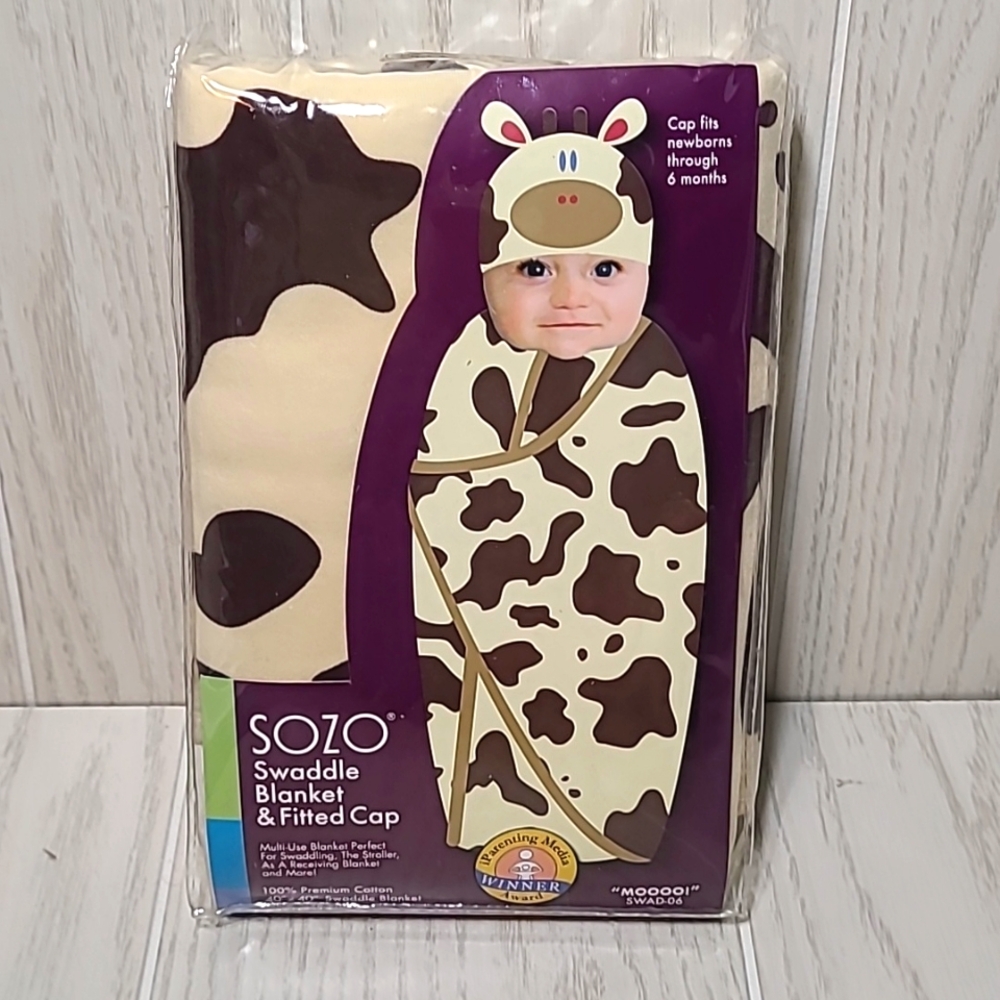 New SOZO Swaddle Blanket & Fitted Cap